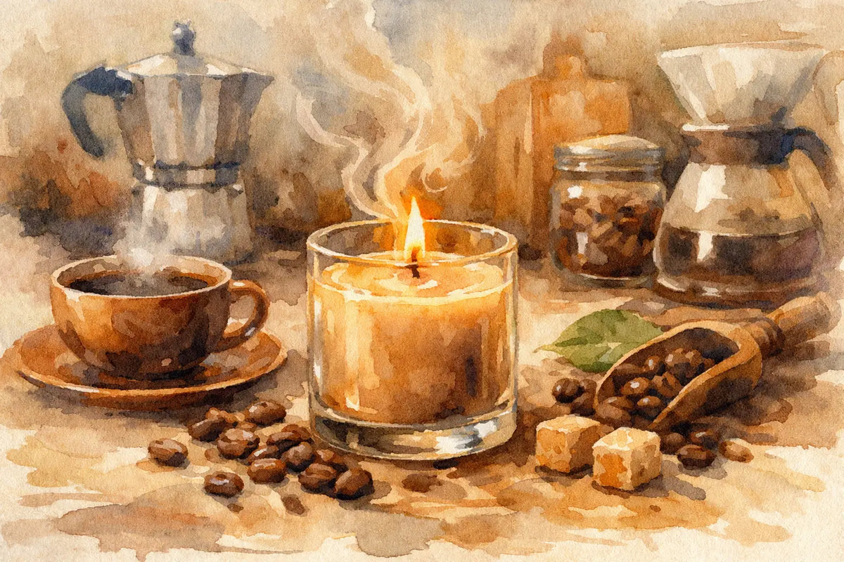 Kaffedoftande ljus för köket som känns rätt